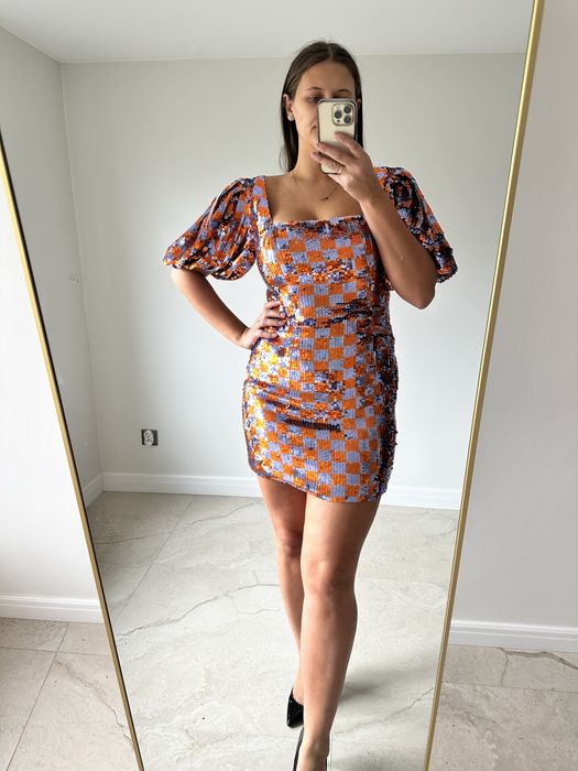 Nowa cekinowa sukienka warehouse rozmiar 40 wesele impreza