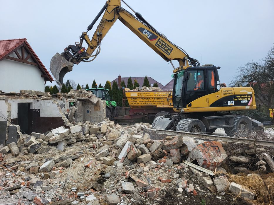 Rozbiórki wyburzenia młot transport gruzu rozbiórka