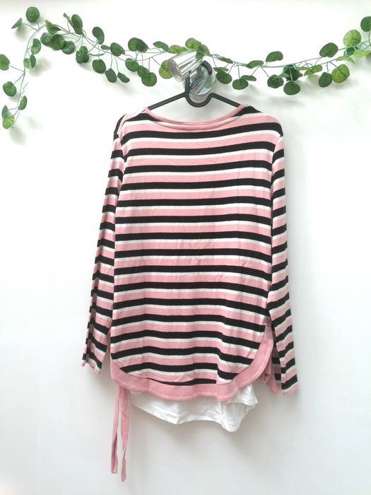 Camisola Comprida Rosa e às riscas