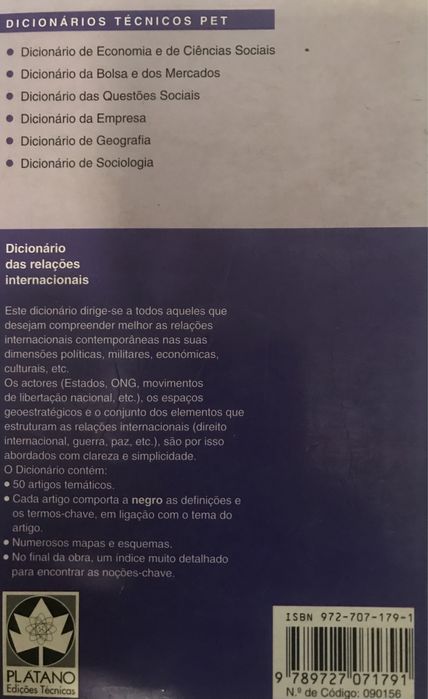 Relações internacionais Dicionário das relações internacionais