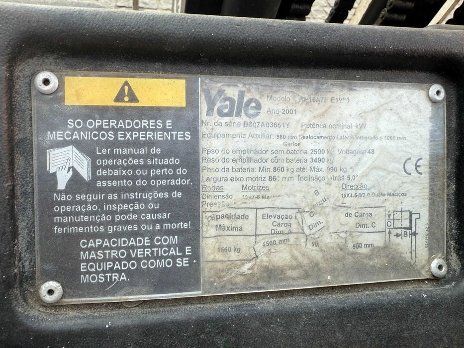 Empilhador elétrico Yale 1.6T