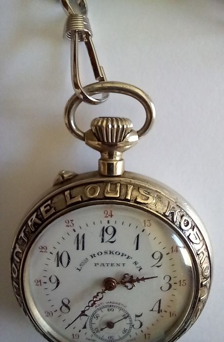 Raridade. Relógio de bolso Louis Roskoph sa Patent. Excelente + .