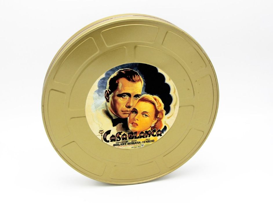 Lata de Cinema FILME CASABLANCA película antiga 35mm com 28cm diametro