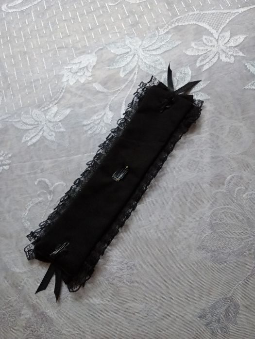 Nowy czarny headdress, opaska lolita