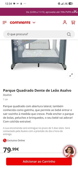 Parque para bebé da Asalvo dente de leão
