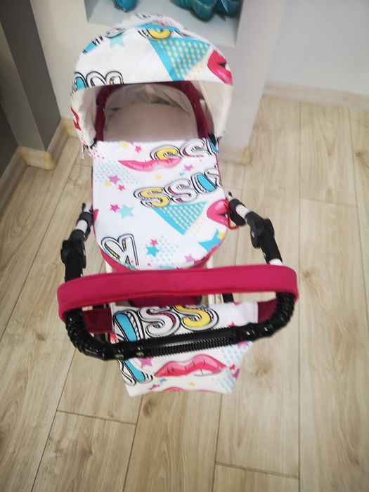 Wózek dla Lalek Dziewczynek Regulowana Rączka