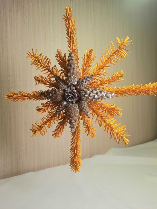 Різдвяна зірка, декор для будинку, на свята, золота зірка, подарунок