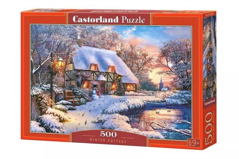 Puzzle 500 elementów. Zimowa wioska