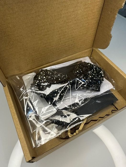 Mucha do garnituru błyszcząca + poszetka