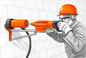 Алмазное сверление,бурение,отверстие для котла,вытяжки,вентиляции,труб