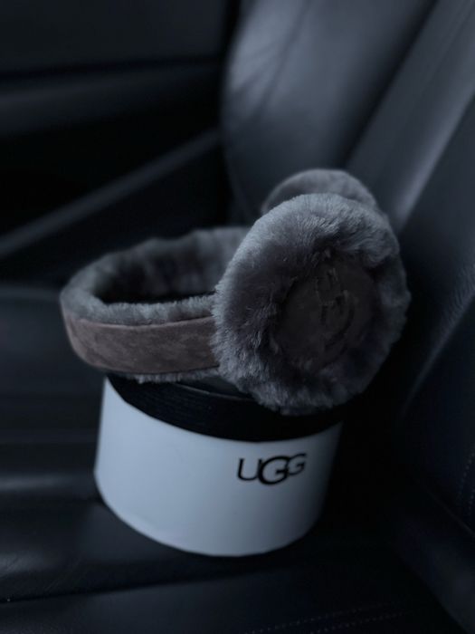 Хутряні замешеві UGG навушники коричневі