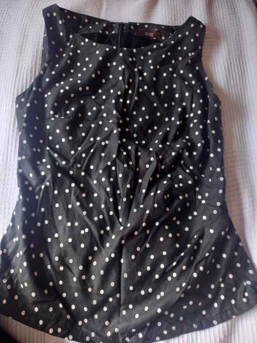 Blusa Globe, preta/branca, S (Portes incluídos)