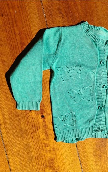 Casaco malha verde menta Primark 3 anos