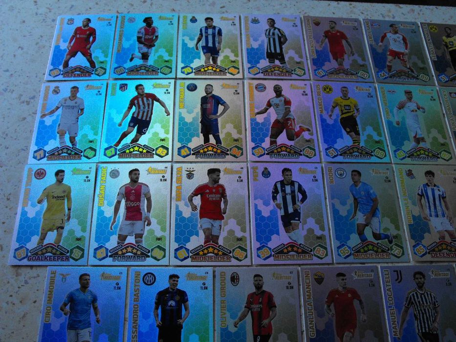 Karty topps Match Attax 2023/24, komplet kart topps HERITAGE.