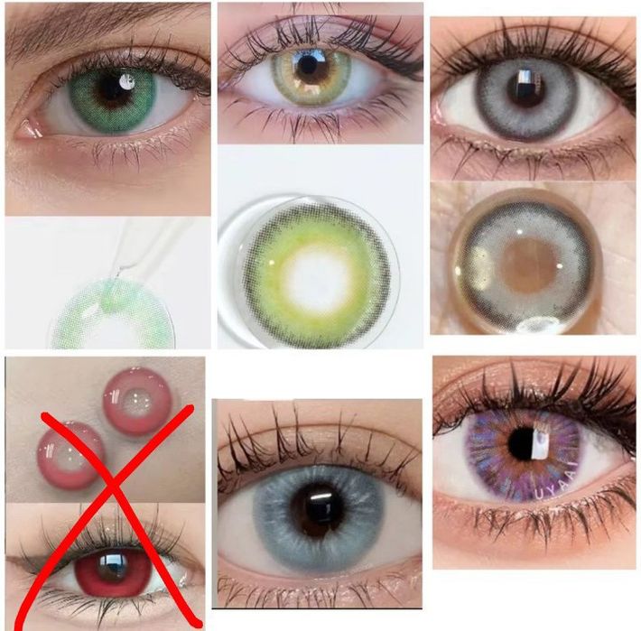 Цветные контактные линзы, кольорові лінзи 350грн за 2шт комплект