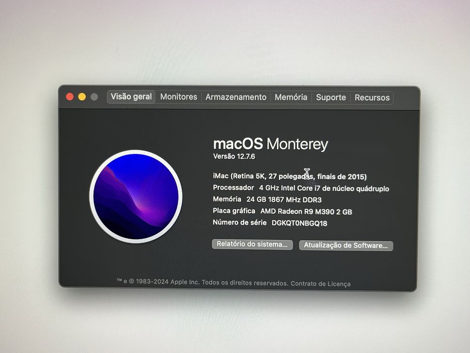 Imac 27” Retina 5K (Final 2015) i7 4.0GHz quad-core , 24gb ram ,1tb ssd
