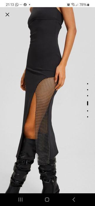 Vestido Bershka M cinza