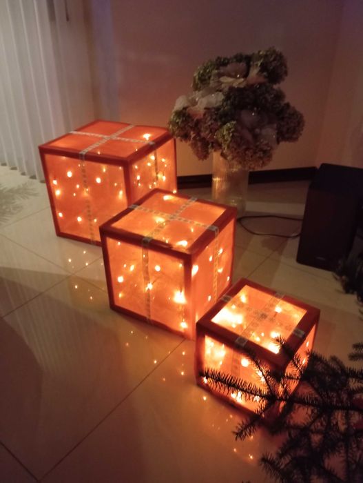 Duże prezenty led dekoracja