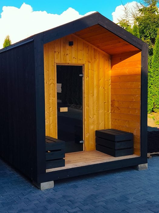 JuliaSpa Sauna zewnętrzna ogrodowa stodoła -dostępna od ręki sauny balie Jastków