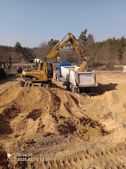 Usługi koparką obrotowa , transport kruszyw,usługi HDS