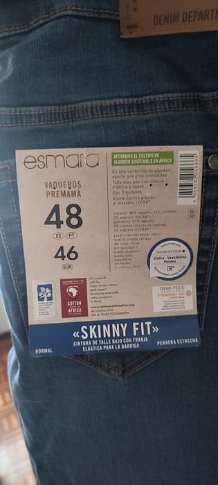 Calça de ganga grávida