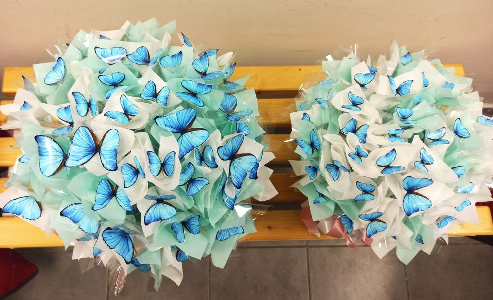 Букет из 55 бабочек. Букет з метеликів. Світильник.