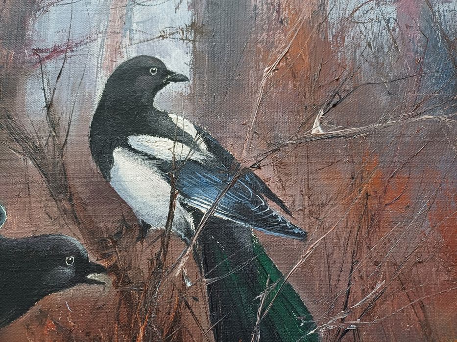 Stary duży obraz na płótnie HARRY BONDE PETERSEN (1918- 1999)  .