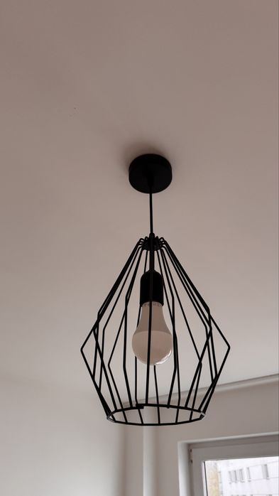 Lampa sufitowa wisząca czarna LOFT nowoczesna nad stół wyspę