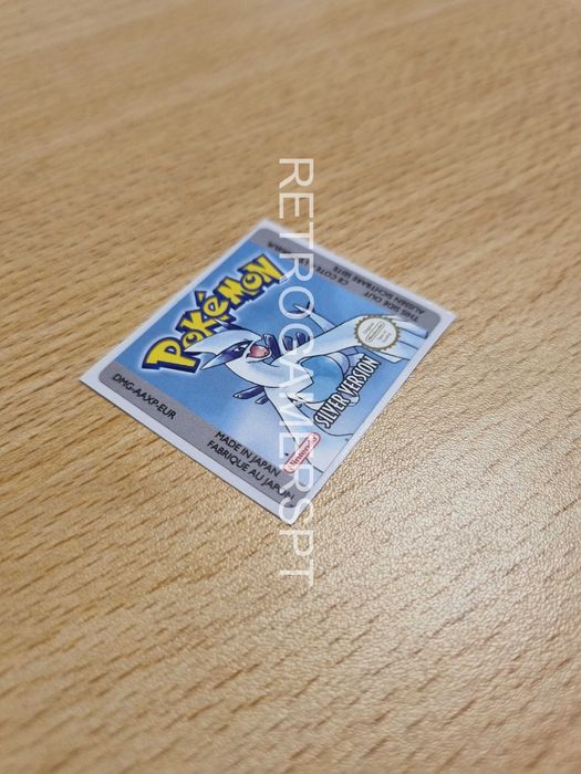 Label de reposição para Pokémon Silver EUR