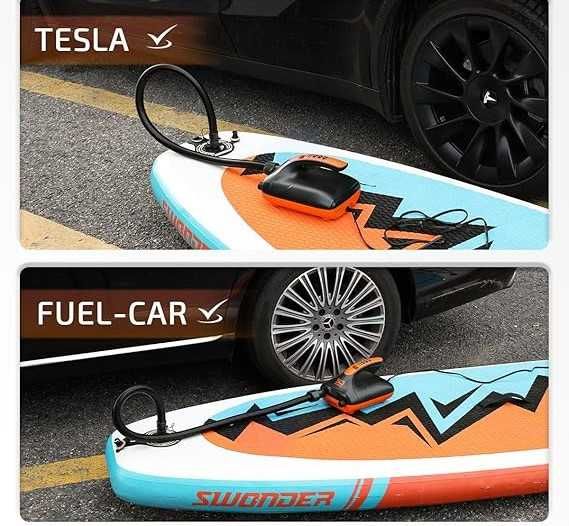 Elektryczna Pompka Samochodowa na Camping SUP Swonder 20 PSI 6Końcówek