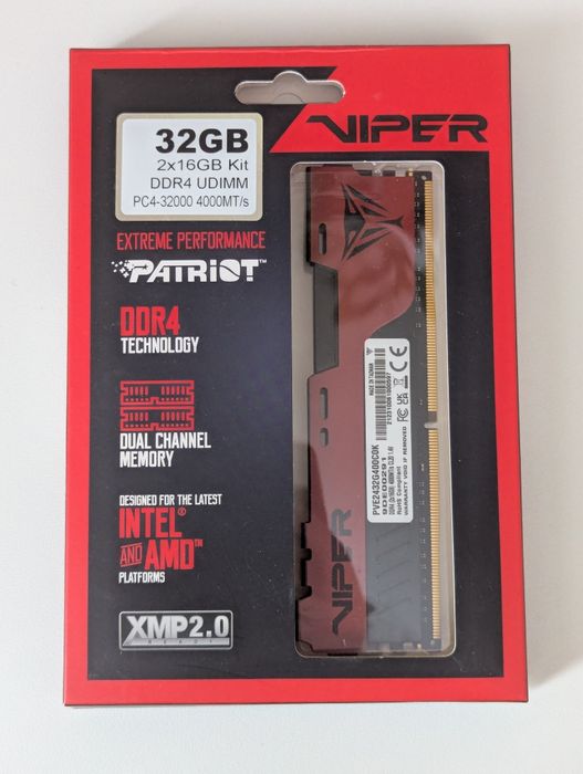 Patriot Viper 32gb (2x16) 4000Mt/s DDR4