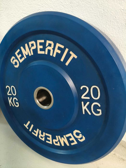 Discos Bumper Coloridos SemperFit 20kg (Par - 40kg) - Óptimo Estado