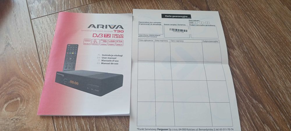 ARIVA T30 dekoder DVBT2