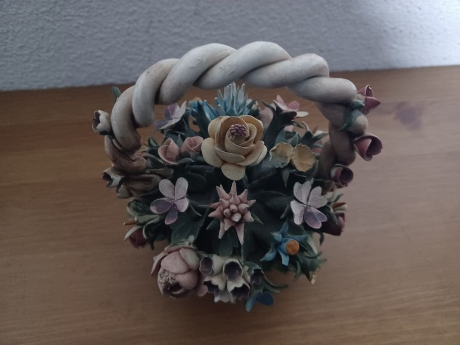 Capodimonte Porcelain Flower Basket436680804805519365