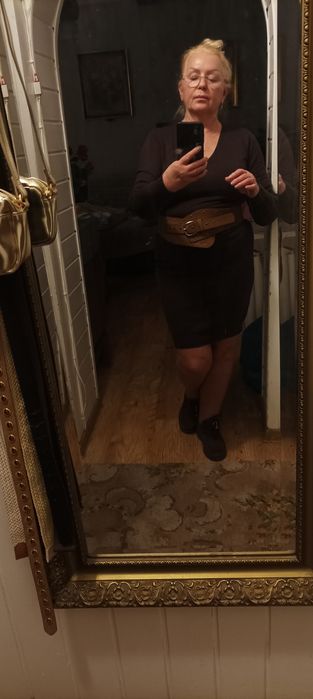 Sukienka dzianinowa czekolada.