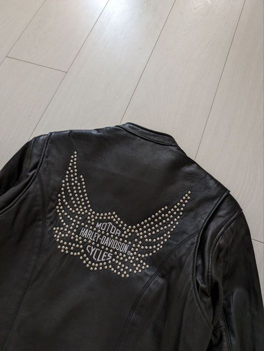 Шкіряна мотокуртка Harley Davidson leather jacket, розмір Wmn M