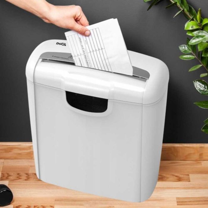 Mocna NISZCZARKA DOKUMENTÓW papieru biurowa automatyczna BIAŁA karty