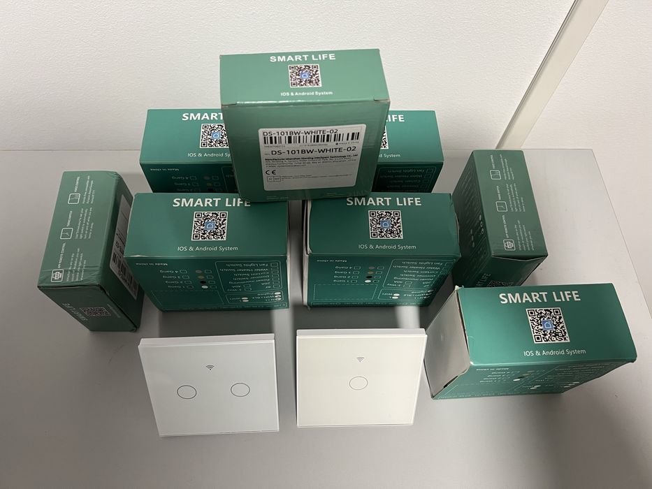 Interruptores para iluminação demótica com Wi-Fi