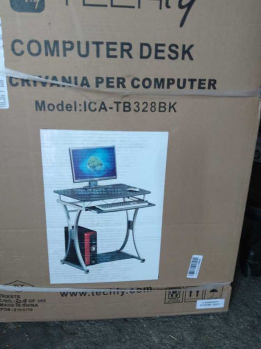 Techly Mesa compacta para PC com bandeja removível