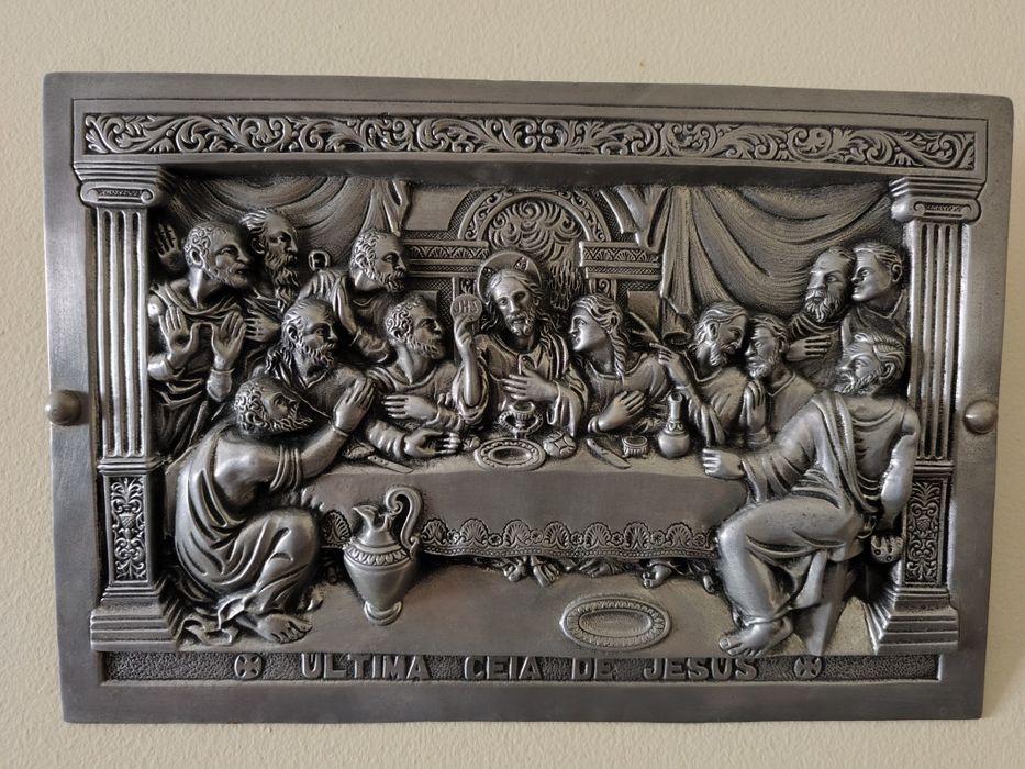Quadro Última Ceia de Jesus em Metal
