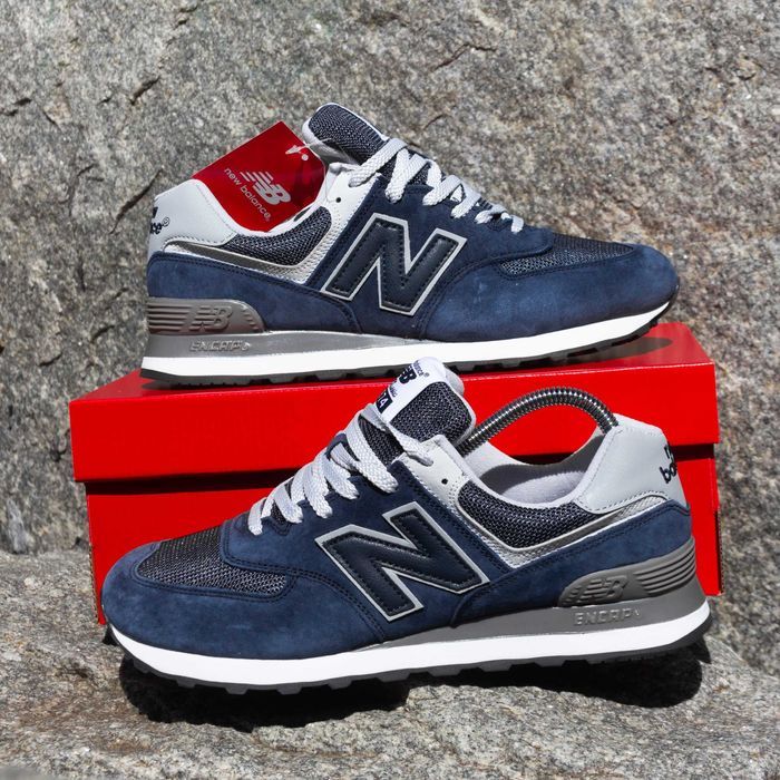 (1723) Кросівки New Balance 574 сині (41-46) nb нб ню беленс