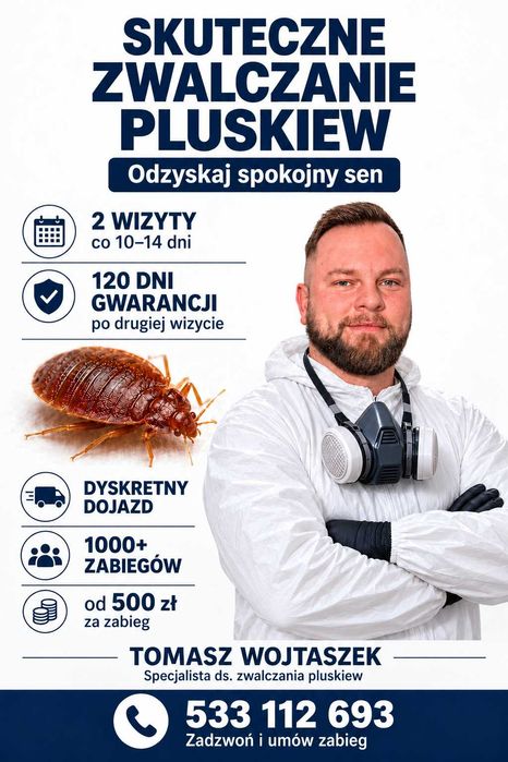 Dezynsekcja Pluskiew - Usuwanie Pluskiew Opolskie z Gwarancją