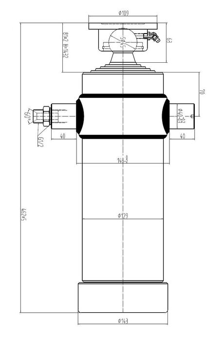Zestaw wywrotu do tyłu na zabudowę 4-4,6 metry do 7 t.