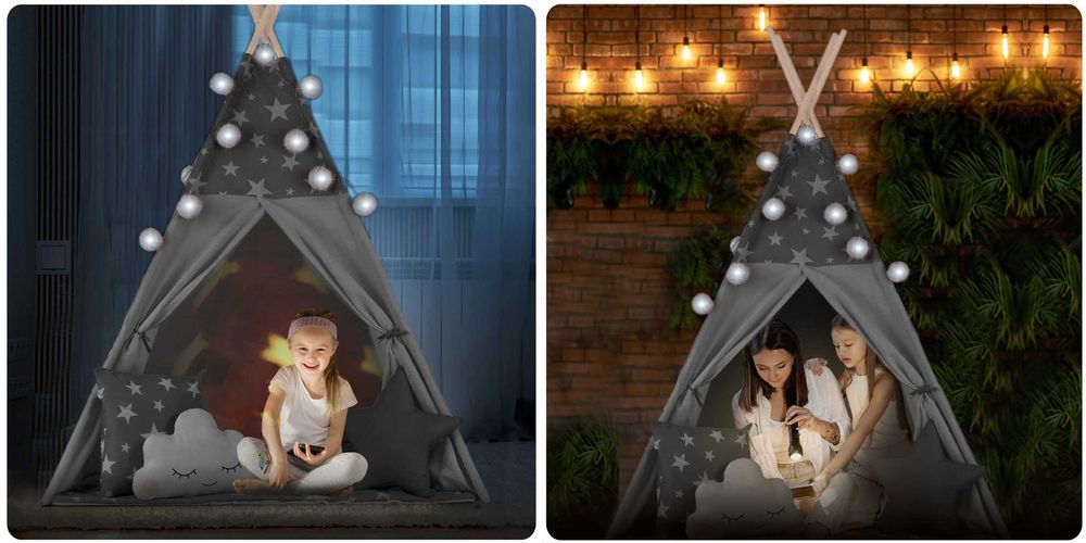 Namiot dla dzieci Tipi domek do domu DUŻY ZESTAW + EBOOK Nowe!!