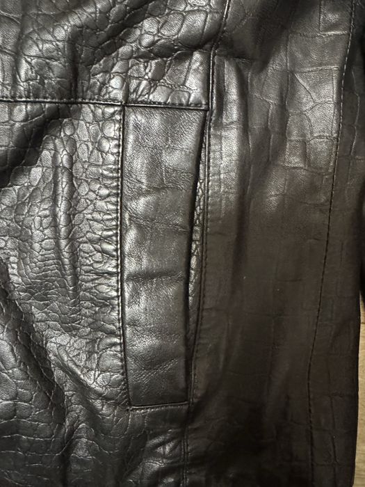 Шкіряна чоловіча куртка натуральна під крокодила. Туреччина