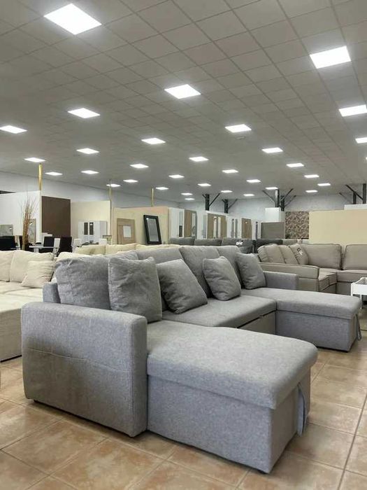 Sofá cinza chaise longue + entrega gratis
