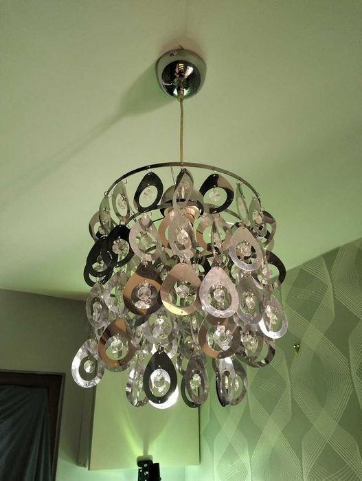 Lampa wisząca srebrna