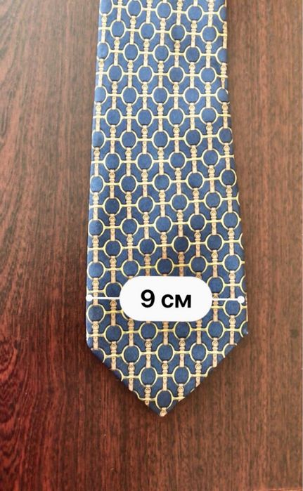 Брендова краватка галстук Hermes 100% натур шовк шелк вінтаж