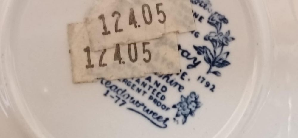 Chávena com pires inglesa tons azul