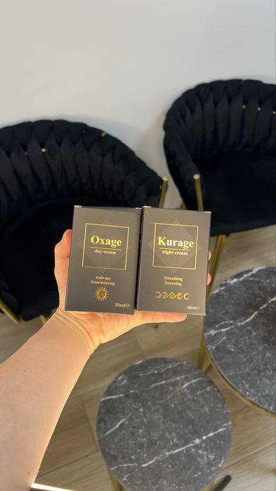 Антивіковий крем Braderm Oxage SPF 30 та Kurage з ретинолом